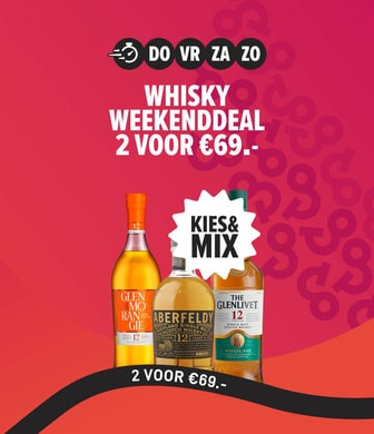 Weekenddeal 2 voor 69 euro. Kies & Mix whisky